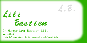 lili bastien business card